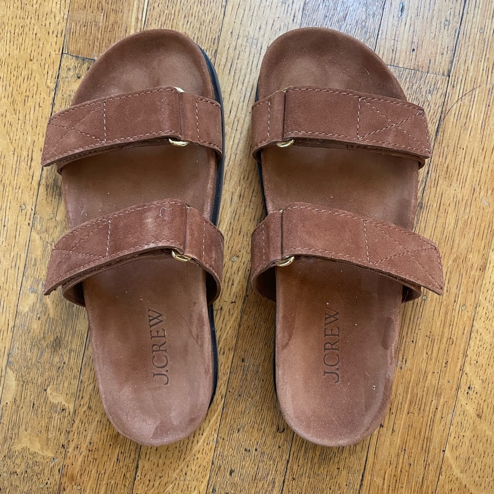 J. Crew English Saddle Suede Sandals